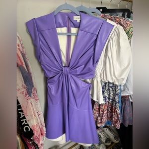 ALC vegan leather mini dress